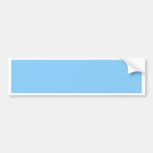 colour light sky blue bumper sticker (Front)