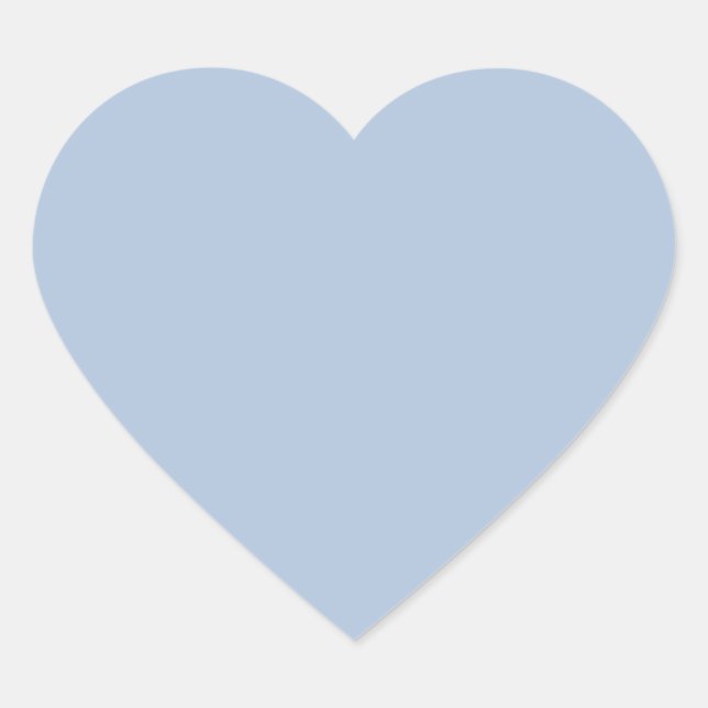 colour light steel blue heart sticker (Front)
