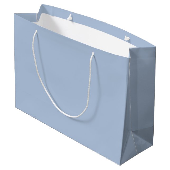colour light steel blue large gift bag (Back Angled)