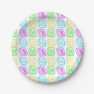 Colour Mahjong Tiles Plates