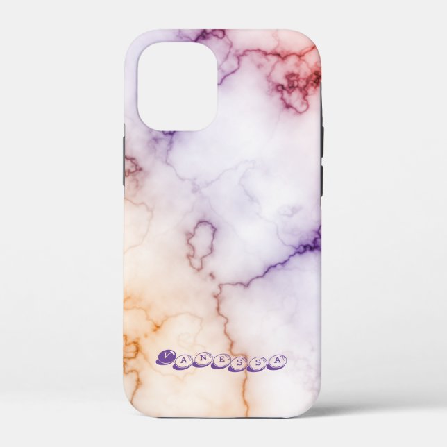 Colour Marble Pattern Personalization Case-Mate iPhone Case (Back)
