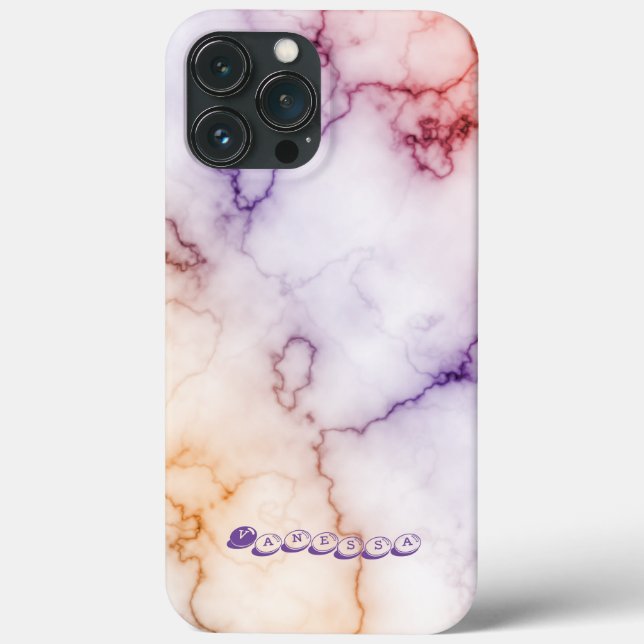 Colour Marble Pattern Personalization Case-Mate iPhone Case (Back)