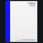 Colour Margin - Blue Letterhead<br><div class="desc">A modern business letter head with simple colour margin. The margin is approximately 1.25" wide so allows a 1/4" offset for text with most word processor software which normally default to 1.5". Company and address details in the top right with Web and phone details aligned at the bottom, aligned approximately...</div>
