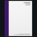 Colour Margin - Deep Purple Letterhead<br><div class="desc">A modern business letter head with simple colour margin. The margin is approximately 1.25" wide so allows a 1/4" offset for text with most word processor software which normally default to 1.5". Company and address details in the top right with Web and phone details aligned at the bottom, aligned approximately...</div>