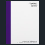 Colour Margin - Deep Purple Letterhead<br><div class="desc">A modern business letter head with simple colour margin. The margin is approximately 1.25" wide so allows a 1/4" offset for text with most word processor software which normally default to 1.5". Company and address details in the top right with Web and phone details aligned at the bottom, aligned approximately...</div>