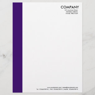 Colour Margin - Deep Purple Letterhead