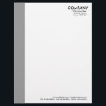 Colour Margin - Grey Letterhead<br><div class="desc">A modern business letter head with simple colour margin. The margin is approximately 1.25" wide so allows a 1/4" offset for text with most word processor software which normally default to 1.5". Company and address details in the top right with Web and phone details aligned at the bottom, aligned approximately...</div>