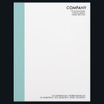 Colour Margin - Light Blue Green Letterhead<br><div class="desc">A modern business letter head with simple colour margin. The margin is approximately 1.25" wide so allows a 1/4" offset for text with most word processor software which normally default to 1.5". Company and address details in the top right with Web and phone details aligned at the bottom, aligned approximately...</div>