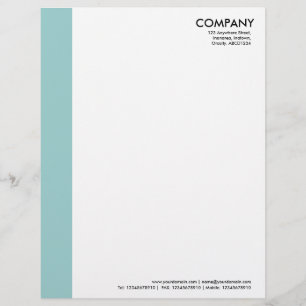 Colour Margin - Light Blue Green Letterhead