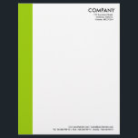Colour Margin - Martian Green Letterhead<br><div class="desc">A modern business letter head with simple colour margin. The margin is approximately 1.25" wide so allows a 1/4" offset for text with most word processor software which normally default to 1.5". Company and address details in the top right with Web and phone details aligned at the bottom, aligned approximately...</div>