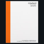 Colour Margin - Orange Letterhead<br><div class="desc">A modern business letter head with simple colour margin. The margin is approximately 1.25" wide so allows a 1/4" offset for text with most word processor software which normally default to 1.5". Company and address details in the top right with Web and phone details aligned at the bottom, aligned approximately...</div>
