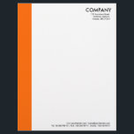 Colour Margin - Orange Letterhead<br><div class="desc">A modern business letter head with simple colour margin. The margin is approximately 1.25" wide so allows a 1/4" offset for text with most word processor software which normally default to 1.5". Company and address details in the top right with Web and phone details aligned at the bottom, aligned approximately...</div>