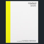 Colour Margin - Yellow Letterhead<br><div class="desc">A modern business letter head with simple colour margin. The margin is approximately 1.25" wide so allows a 1/4" offset for text with most word processor software which normally default to 1.5". Company and address details in the top right with Web and phone details aligned at the bottom, aligned approximately...</div>