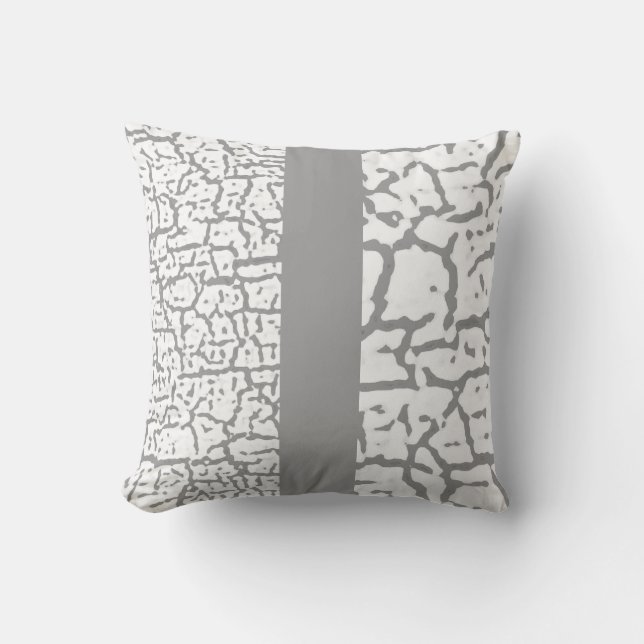 Colour Match Crackle Paint Customizable Throw Pillow (Front)
