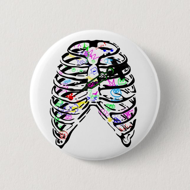 colour me 2 inch round button (Front)