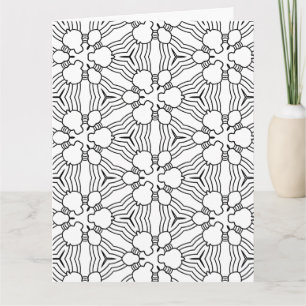 colour me abstract doodle greeting card