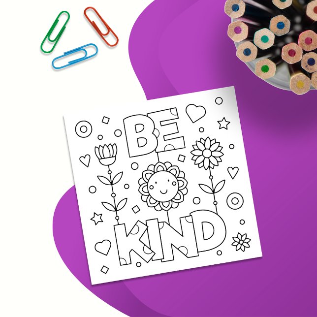 Colour Me Be Kind Pass it On Card (Creator Uploaded)