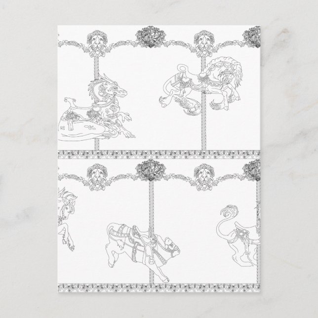 Colour Me Carousel Postcard (Front)