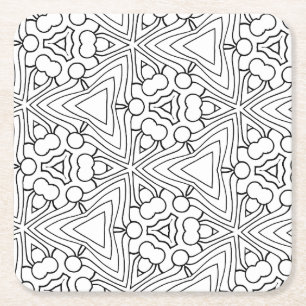 colour me circles and triangles coaster