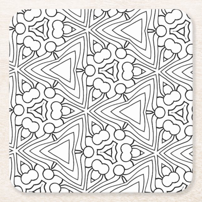 colour me circles and triangles coaster (Front)