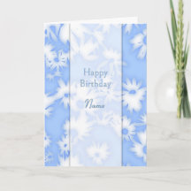 Colour Me Daisies Sky Blue Birthday Card