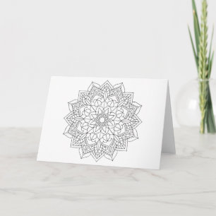 colour me flower greeting card