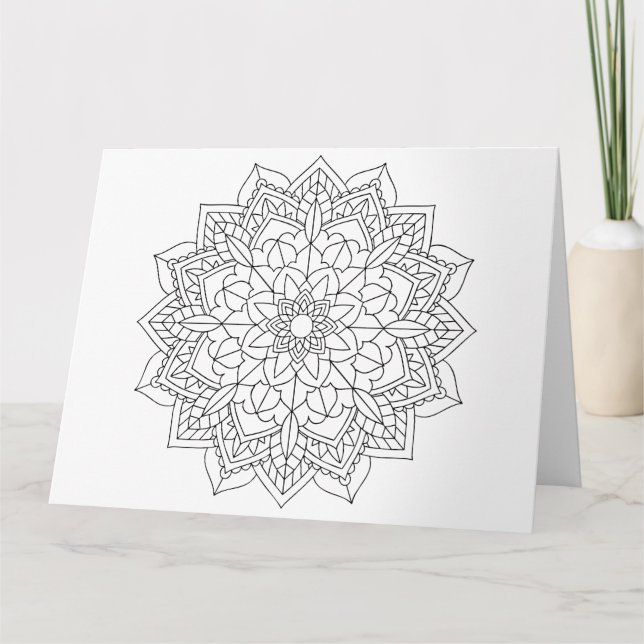 colour me flower greeting card oversized (Front)