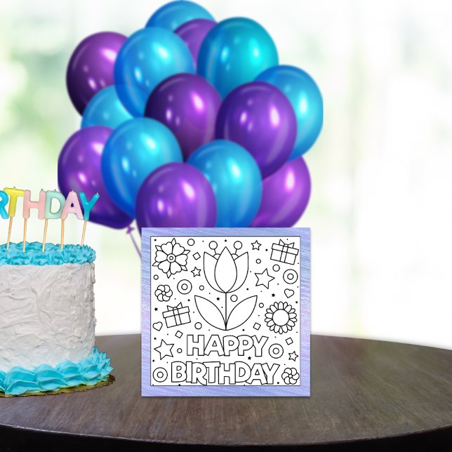 Colour Me Happy Birthday Tulip | Activity Card (Creator Uploaded)