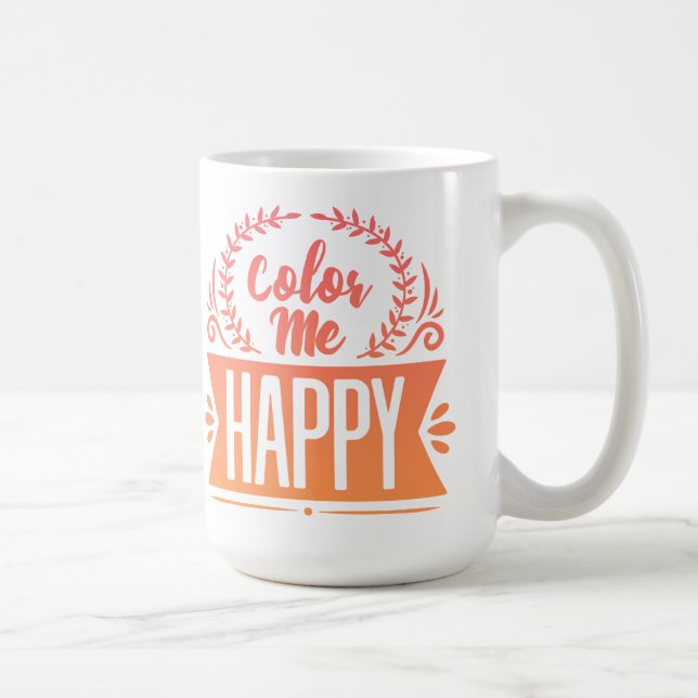 Colour Me Happy Coffee Mug (Right)