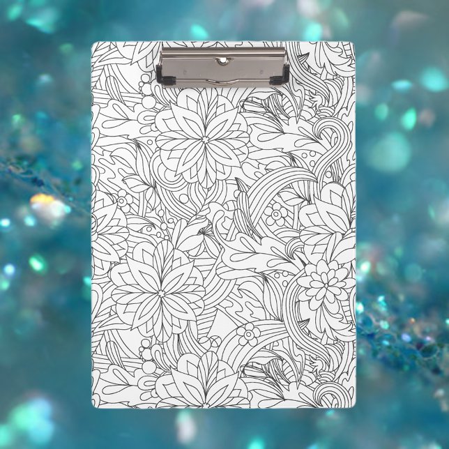 Colour Me In•Flower Pattern Clipboard (Creator Uploaded)