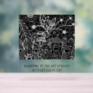 Colour-Me Magical Garden Acrylic Sign