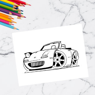 Colour Me Modern Car   Kids Activity Cards