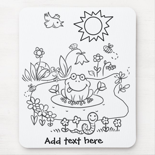 Colour Me Pond Life DIY Mouse Pad (Front)