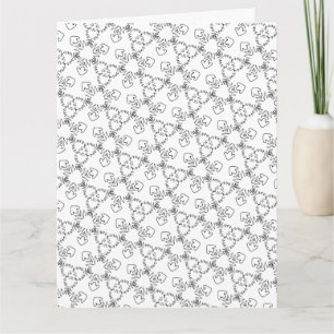 colour me stars and arrows greeting card