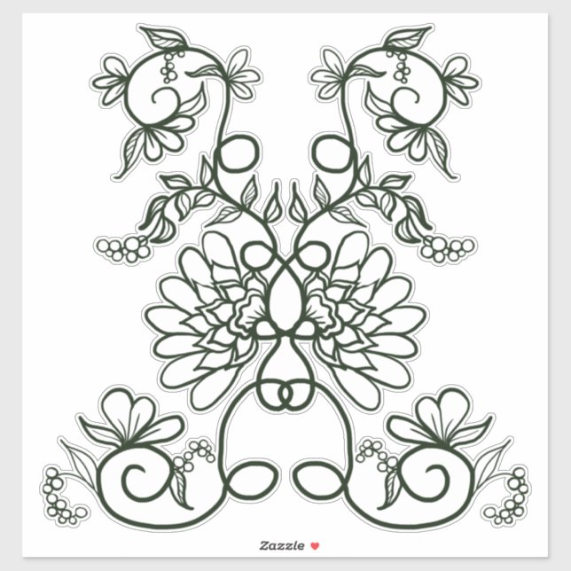 Colour Me Sticker Pretty Floral Motif (Sheet)