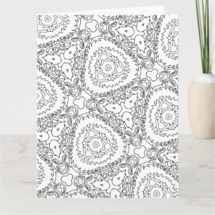 colour me tulip bouquet greeting card