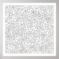 Colour Me Voronoi Pattern Poster