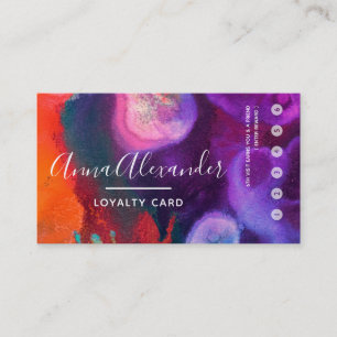 Colour Meditation   Orange & Purple Loyalty Card