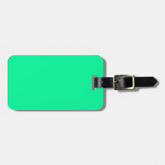 colour medium spring green luggage tag (Front Horizontal)