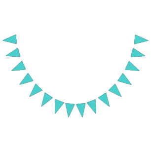 colour medium turquoise bunting flags