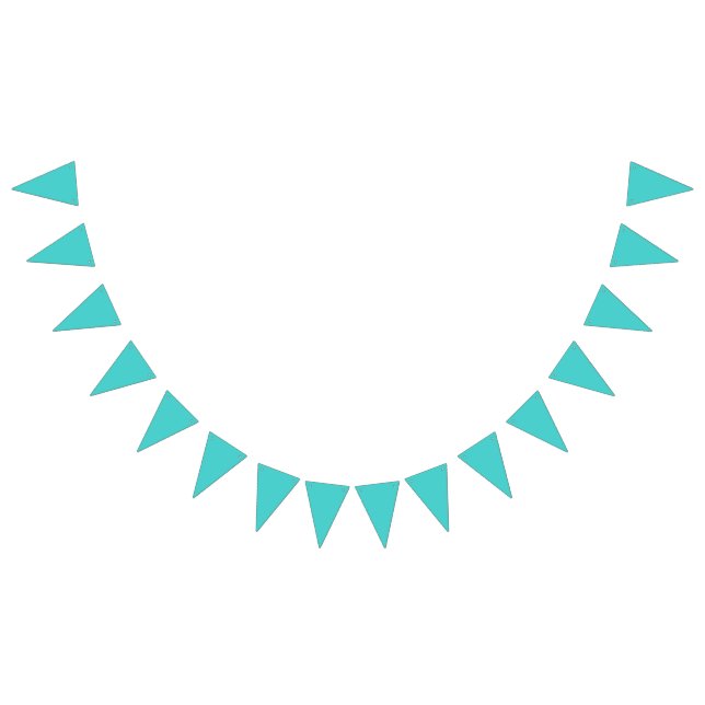 colour medium turquoise bunting flags (All)