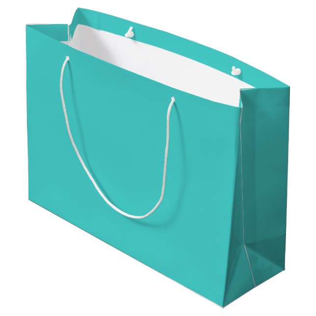 colour medium turquoise large gift bag (Back Angled)