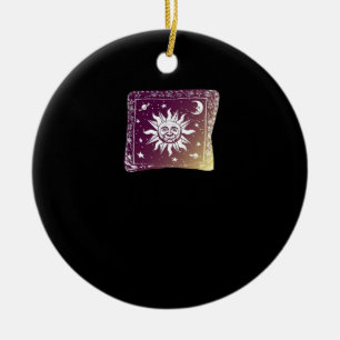 Colour Moon Boho Whimsigothic Gothic Witchy Witch Ceramic Ornament