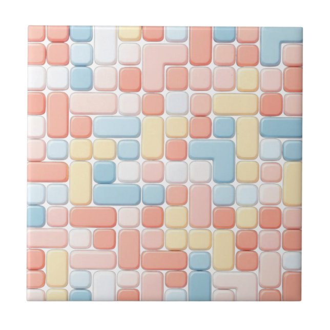 Colour Mosaic Ceramic Tile (Front)