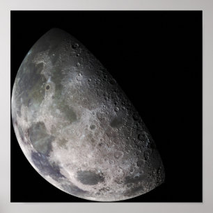 Colour mosaic of the Earth's moon Poster