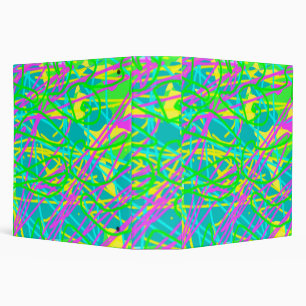 Colour My Dreams Scribble Pattern Expressive Artsy Binder