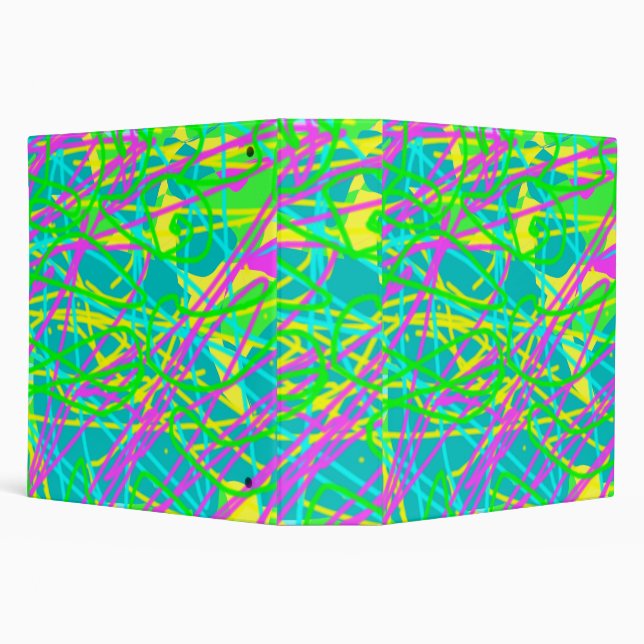 Colour My Dreams Scribble Pattern Expressive Artsy Binder (Background)