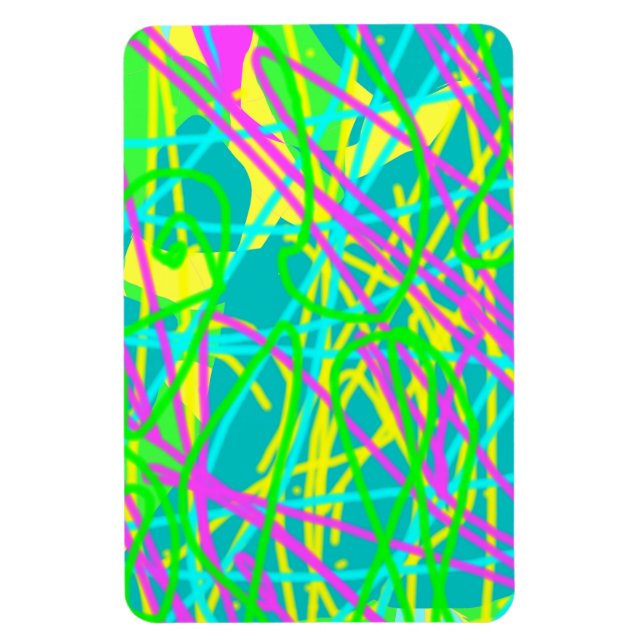 Colour My Dreams Scribble Pattern Expressive Artsy Magnet (Vertical)