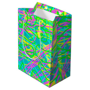 Colour My Dreams Scribble Pattern Expressive Artsy Medium Gift Bag