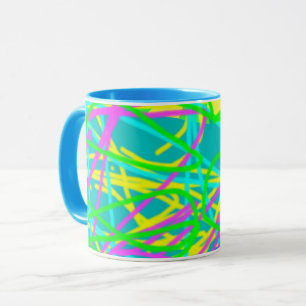 Colour My Dreams Scribble Pattern Expressive Artsy Mug